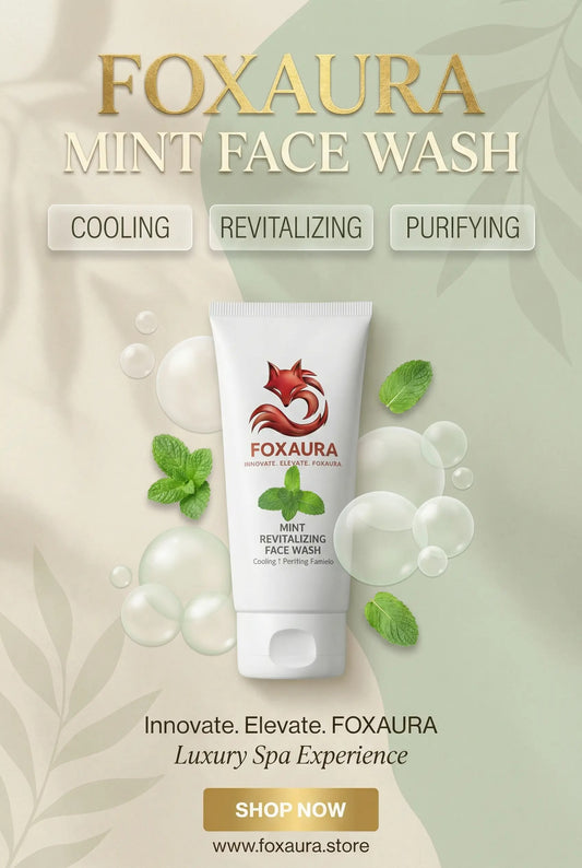 FoxAura – Mint Revitalizing Face Wash for Deep Cleansing & Cooling