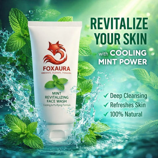 FoxAura – Mint Revitalizing Face Wash for Deep Cleansing & Cooling